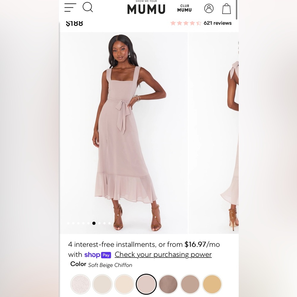 NWT Show Me Your Mumu Midi Dress